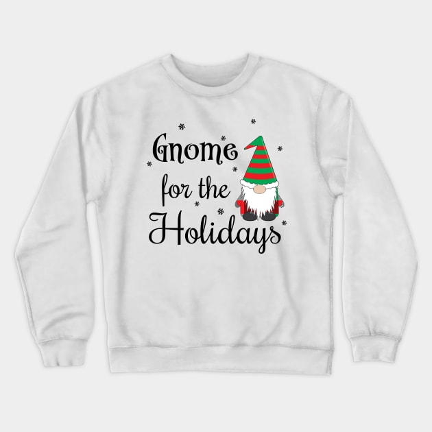 Gnome For The Holidays Black Crewneck Sweatshirt by KevinWillms1